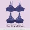 Curvy Couture Women's Sheer Mesh High Cut Brief Panty, Vintage Blue, Large view 4