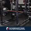 Titan Fitness Titan Series Flip-Down Safety Bars, 36" Depth Spotter Arms, Rated 1700 LB, Safety Bars for 3"x3" Uprights with Plastic Liner Protection, Spotter Arms for Squat Rack view 2
