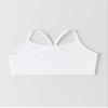 Kurve Girls' Underwear Crop Training Bra, Seamless Racerback Crop Top, UV Protective Fabric UPF 50+ (Made with Love in The USA), White, Large/X-Large (Ages 12-16) view 3