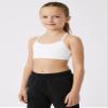 Kurve Girls' Underwear Crop Training Bra, Seamless Racerback Crop Top, UV Protective Fabric UPF 50+ (Made with Love in The USA), White, Large/X-Large (Ages 12-16) view 4