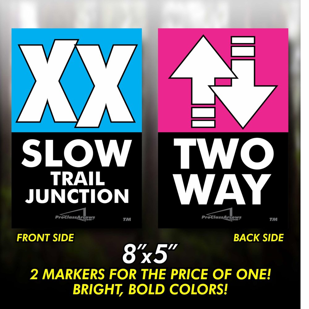 Pro Class Arrows Race Course Trail Marker; 150 Pack; 8"x5" (TrailJunction/TwoWay)