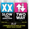 Pro Class Arrows Race Course Trail Marker; 150 Pack; 8"x5" (TrailJunction/TwoWay) view 1
