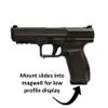 Hammy3DPrints Mount for Canik/METE/Rival TP9 - Slatwall | Pistol Holder Handgun Storage Rack (Facing Left, Decorative Dyn. Slotwall) view 2