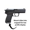 Hammy3DPrints Mount for HK USP 9mm - Slatwall | Pistol Holder Handgun Storage Rack (Facing Left, Decorative Dyn. Slotwall) view 2