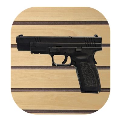 Hammy3DPrints Mount for Springfield XD/XDM/Elite 45 - Slatwall | Pistol Holder Handgun Storage Rack (Facing Right, Store Wall)