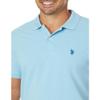 U.S. Polo ASSN. Mens, Solid Cotton Pique Polo with Small Pony, Mainsail Blue, Small view 3