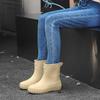 DDWRGD Women's Ankle Rain Boots Waterproof Chelsea Boots, Short Rain Boots for Women and Waterproof Garden Shoes Cute (Black,6) view 4