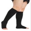 TOFLY Plus Size Compression Open Toe Socks for Women & Men, Extra Wide Calf 20-30 mmHg Knee High Compression Stockings for Circulation Swelling Support Varicose Veins, Edema, Shin Splints, Nursing view 3