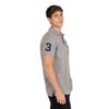 U.S. POLO ASSN. Men's Short Sleeve Slim Fit Chest Pocket Stretch Pique Polo Shirt, Heather Grey view 2