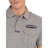 U.S. POLO ASSN. Men's Short Sleeve Slim Fit Chest Pocket Stretch Pique Polo Shirt, Heather Grey view 3