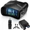 LKJYBG Night Vision Binoculars 4K,3" LCD Screen Night Vision Goggles with 4000mAh Rechargeable Batteries,5X Infrared Night Vision Scope,Photo & Video Recording for Spotting,Camping view 1