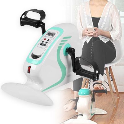 Naturalpowev Motorized Pedal Exerciser, Mini Electric Pedal Rehabilitation Machine, 12 Levels Speed Adjustment, Portable Fitness Cycle for Arm/Leg Exercise, Seniors Rehab Training