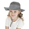 Beisto Kids Sun Hat Wide Brim Adjustable Summer Bucket Hat Sun Protection UPF 50+ Outdoor Beach Camping Mesh Cap for Boys Girls Light Grey view 1