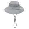 Beisto Kids Sun Hat Wide Brim Adjustable Summer Bucket Hat Sun Protection UPF 50+ Outdoor Beach Camping Mesh Cap for Boys Girls Light Grey view 2