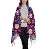 DKJlitter Women's Scarf Dia de los muertos mexican pattern Cashmere-Feel Scarves Pashmina Shawls and Wraps for Wedding Party view 3
