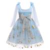 1st Birthday Girl Dress Baby Blue Floral Embroidery Tulle Dress Sleeveless Spaghetti Straps Dress Toddler Wedding Party Princess Dresses Blue 6-12 Months view 3