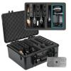 TSA Approved Gun Case for Pistol - Holds Multiple Handguns Case | Air Travel Hard Shell Pistol Case | Pre-cut Heavy Duty Waterproof Gun Case with Silica Gel Canister (5 Pistol Case & 16 Magazine) view 1