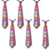 SZCQ 6 Pieces LED Sequin Necktie Electric Bright Light Up Men's Bow Ties For Adult and Kids Flashing Bowtie for Glow Party Rave Festival School view 1