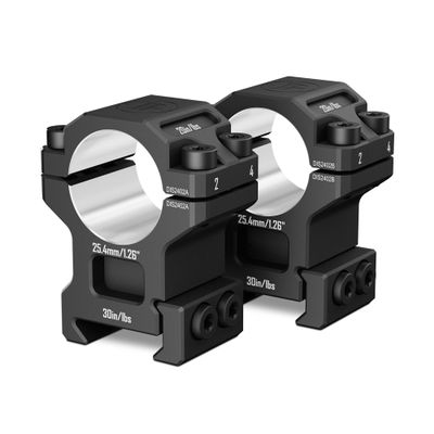DISCOVERYOPT 1 inch Scope Rings, 7075 Aluminum Precision Lapped Picatinny Scope Rings, 1 inch Picatinny Riflescope Mounts, Scope Rings 1 inch Picatinny Medium
