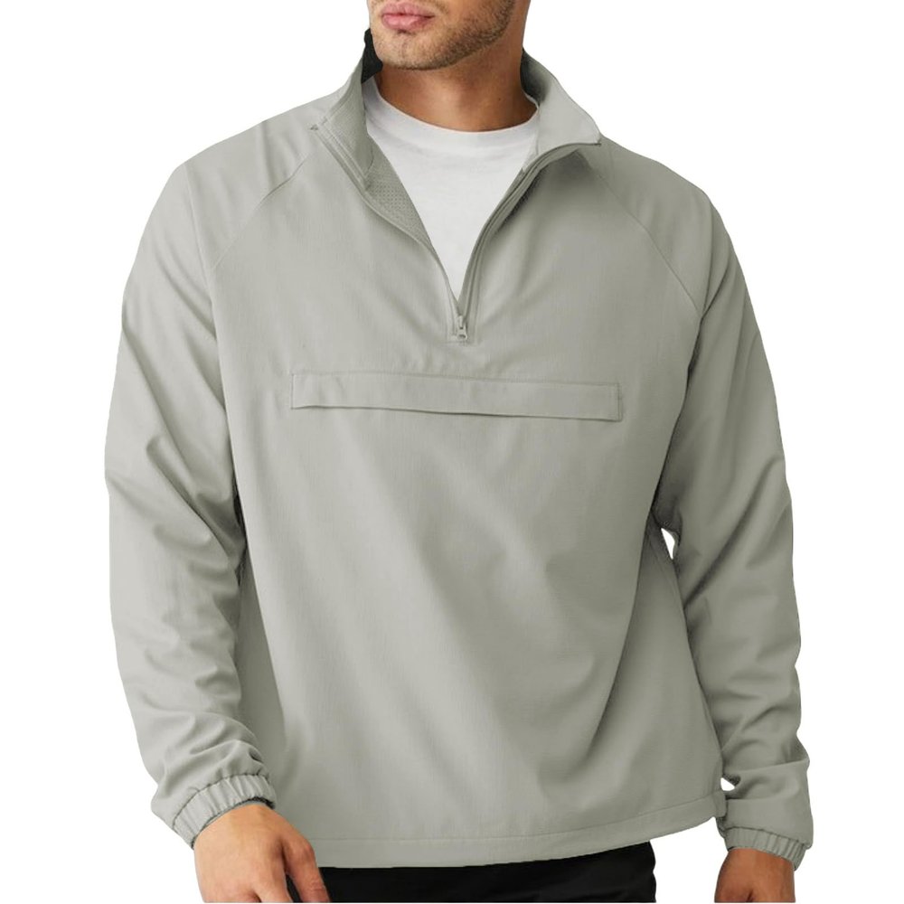 Opomelo Men's Athletic Quarter Zip Pullover Golf Hiking Running Lightweight Jacket Workout Sweatshirt With Pocket