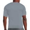 HYCOPROT Men's Compression Shirts Short Sleeve Athletic Workout T-Shirt Cool Dry Sports Baselayer Running Undershirts Tops Grey view 3