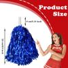 Lovecheer 24PCS Red and Blue Metallic Cheer Pom Poms with Handle for Sports Spirit Party Team Games Cheering Squad Dancing view 2