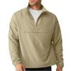 Opomelo Men's Athletic Quarter Zip Pullover Golf Hiking Running Lightweight Jacket Workout Sweatshirt With Pocket Khaki view 1