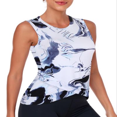 LURANEE Tank Top for Women Workout,Workout Tank Tops for Women Racerback Loose Fit Yoga Top Sleeveless Gym Shirt Running Athletic Tanks Geometry Pink S