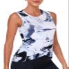 LURANEE Tank Top for Women Workout,Workout Tank Tops for Women Racerback Loose Fit Yoga Top Sleeveless Gym Shirt Running Athletic Tanks Geometry Pink S view 1
