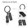 XSMZB Mini Car Cremation Jewelry Memorial Urn Necklace for Ashes Stainless Steel Pendant Human Pet Ashes Holder Keepsake Gift for Men Women (Black Keychain) view 2