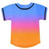 babyhealthy Kids Baseball Jersey Button Down Hip Hop Personalized Sport T Shirts Tops for Boys White view 3