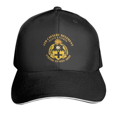 5th-Cavalry-Regiment-Black-Knights Unisex Baseball Hat Casquette Black Snapback Cap Sun Hat Cap