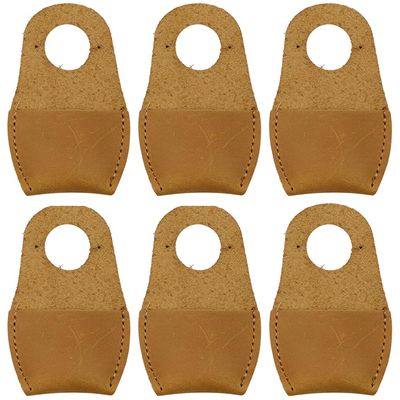 SagaSave 6 Pcs Wood Carving Thumb Guard with Breathable Design for Vegetable Picking and DIY Craft Sanding Protection, Easy to Wear (Brown)