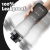 OLDLEY 25 oz Water Bottle, Motivational Water Bottle with Time Marker, Sports Water Bottle With Strap, Leakproof & BPA Free Large Water Bottles for School, Gym, Travel, Outdoor, Tritan,White&Black view 4