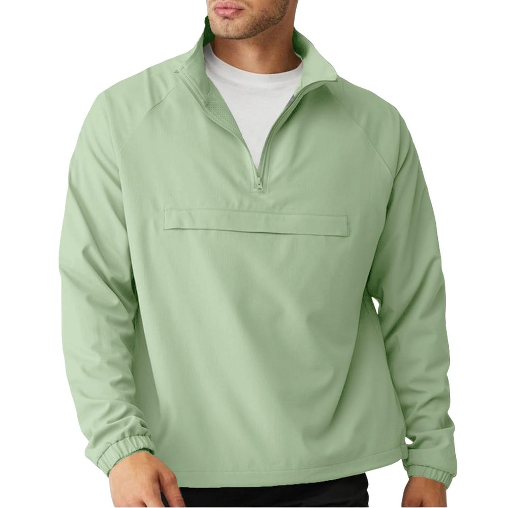 Opomelo Men's Athletic Quarter Zip Pullover Golf Hiking Running Lightweight Jacket Workout Sweatshirt With Pocket