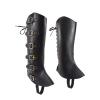 Pirate Boot Covers Pirate Costume Viking Jedi Medieval Boot Covers, Costume Steampunk Renaissance Cover Men Medieval Leg PU Leather Leg Guards Shoe Cover Black view 1
