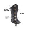 Pirate Boot Covers Pirate Costume Viking Jedi Medieval Boot Covers, Costume Steampunk Renaissance Cover Men Medieval Leg PU Leather Leg Guards Shoe Cover Black view 2
