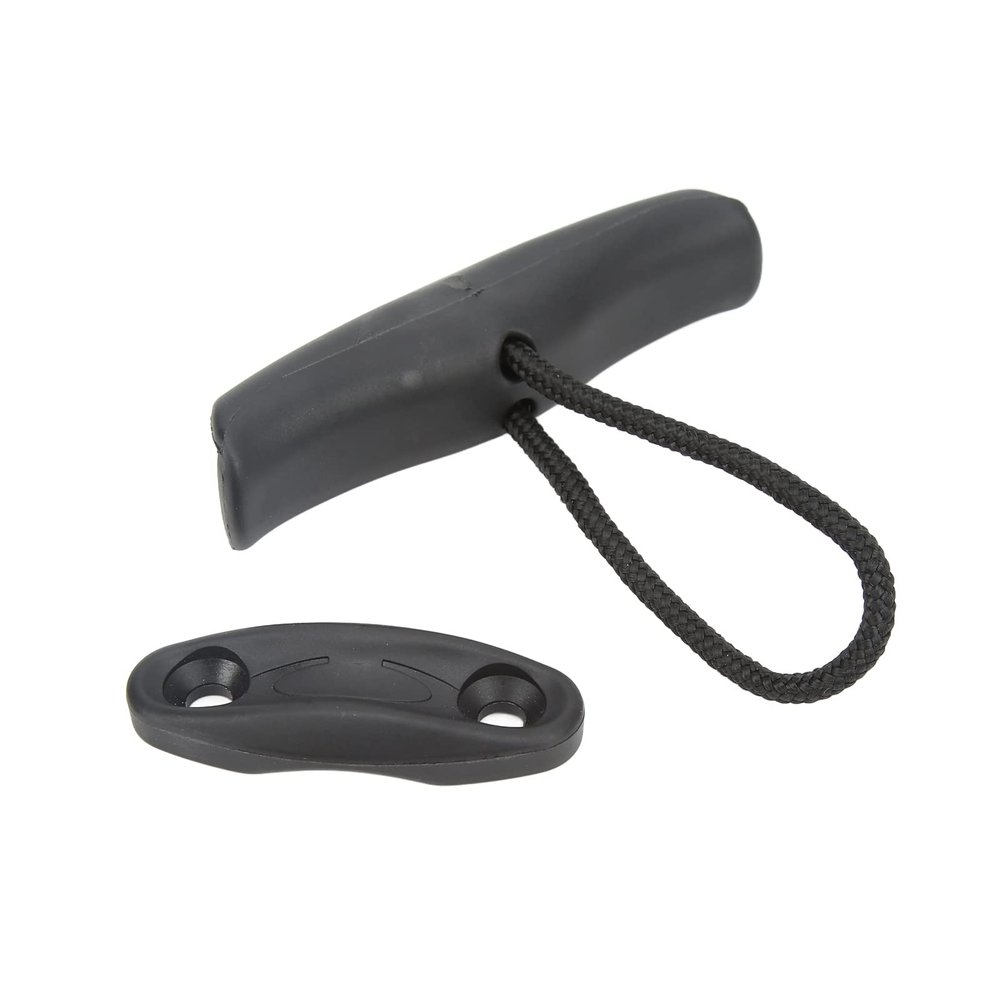 XHIKOWAT Universal Marine Canoe Kayak Nylon Pull Handle T Handle with Cord Rope Mounting ew Black,Rowing