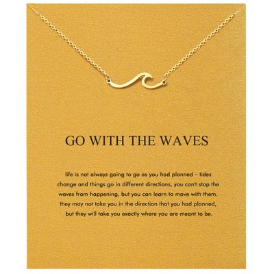 Baydurcan Beach Jewelry Wave Necklace Divorce Gifts for Women(Wave)