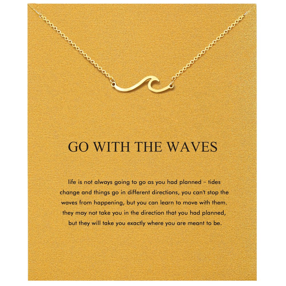 Baydurcan Beach Jewelry Wave Necklace Divorce Gifts for Women(Wave)