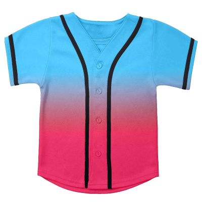 babyhealthy Kids Baseball Jersey Button Down Hip Hop Personalized Sport T Shirts Tops for Boys White