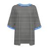 2024 Summer Womens Striped Color Block Tops Fashion Y2K Tees Shirts Casual Short Sleeve Crewneck Pullover Blouses view 3