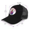 WOLEN vf 11 red Ripper Baseball Cap Adjustable Mesh Trucker Hat, Black view 2