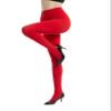 CACCICO 80D Semi Opaque Tights for Women Stretchable High Waist Womens Stockings Soft Pantyhose with 20+ Colors Red-S view 3
