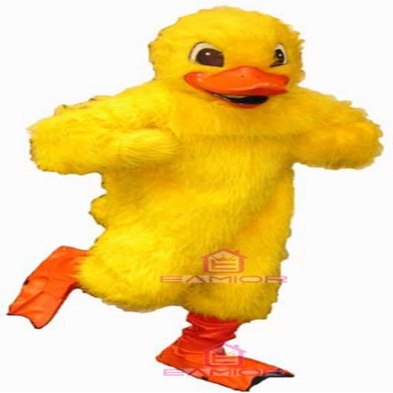 Eamior Running Yellow Duck Costume Adult Size for Men & Women with Built-in Fan Inside the Head