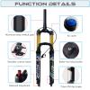 LvTu 27.5" 29" Air MTB Suspension Fork Travel 160mm Mountain Bike Forks 9x100mm 34mm Inner Tube for XC Offroad, Downhill Cycling(Straight Remote Lockout,29 inch) view 3