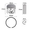 LBXKJQ 45mm Chainsaw Piston Kit Cylinder Piston Set Pin Ring Kit Fit for 5800 58CC Chainsaw Spare Parts Piston Kit view 2