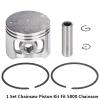 LBXKJQ 45mm Chainsaw Piston Kit Cylinder Piston Set Pin Ring Kit Fit for 5800 58CC Chainsaw Spare Parts Piston Kit view 3