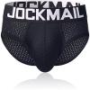 JOCKMAIL Mens Brief Underwear Men's Sexy Briefs Breathable Comfortable Mesh Underwear for Men (US, Alpha, Medium, Regular, Regular, Black) view 3