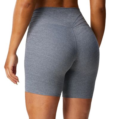Aoxjox Trinity Workout Biker Shorts for Women Tummy Control High Waisted Exercise Athletic Gym Running Yoga Short 6" (Winds Grey Marl, X-Small)